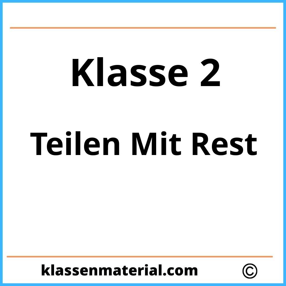 Teilen Mit Rest 2 Klasse