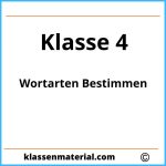 Wortarten Bestimmen 4. Klasse Übungen