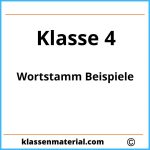 Wortstamm Beispiele 4. Klasse